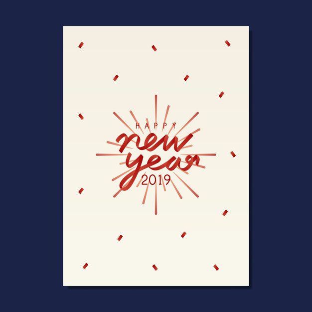 626x626 Happy New Year Greeting Card Vector Vector Free Download