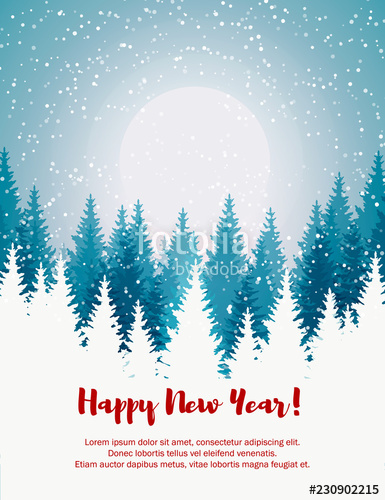 385x500 Vertical Merry Christmas And Happy New Year Greeting Card