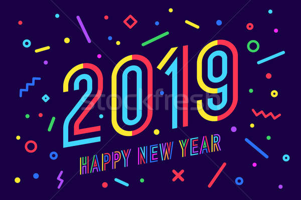600x400 Happy New Year Greeting Card Happy New Year Vector