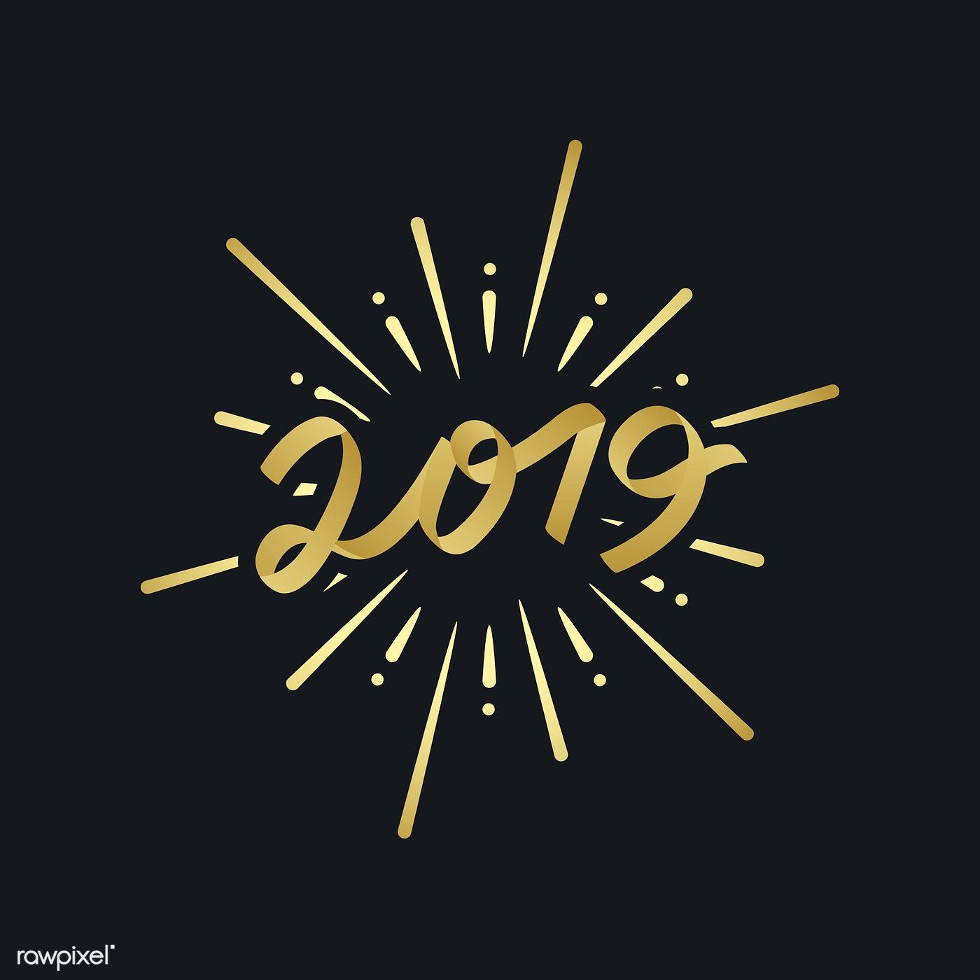 1400x1400 Happy New Year Badge Vector Free Image
