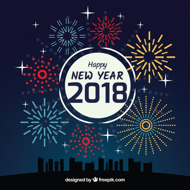 626x626 New Year Background With Fireworks Vector Free Download