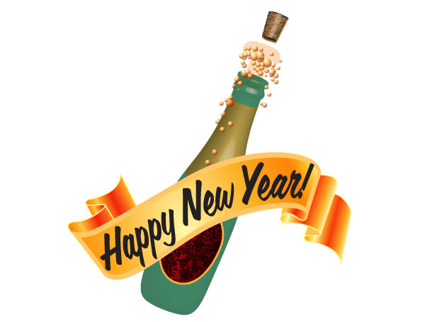 600x455 Happy New Year Champagne Bottle Free Vectors Ui Download