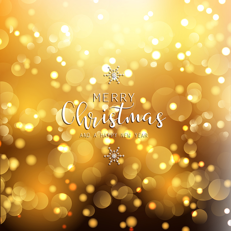 800x799 Happy New Year Background With Gold Lights Christmas, Happy