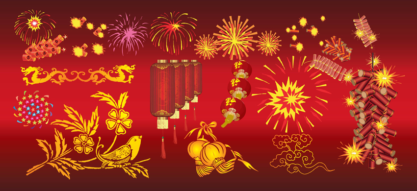 850x390 Chinese New Year Celebration Vector Art Graphics