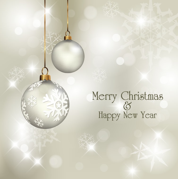 754x755 Christmas And Happy New Year Vector Illustration Free Vector