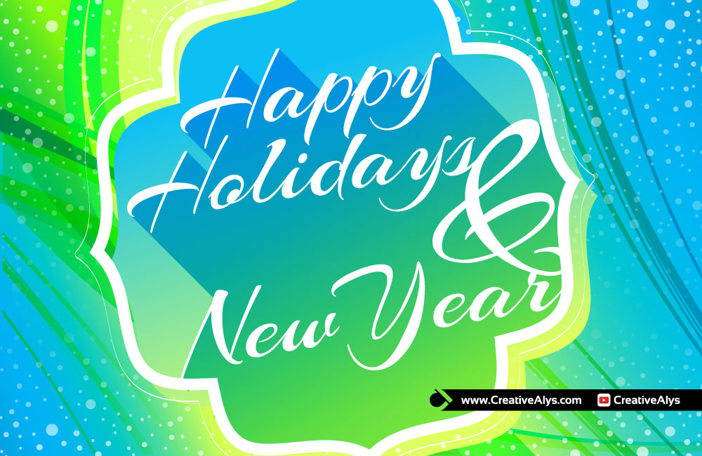 1000x650 Happy Holidays New Year Vector Artwork Creative Alys