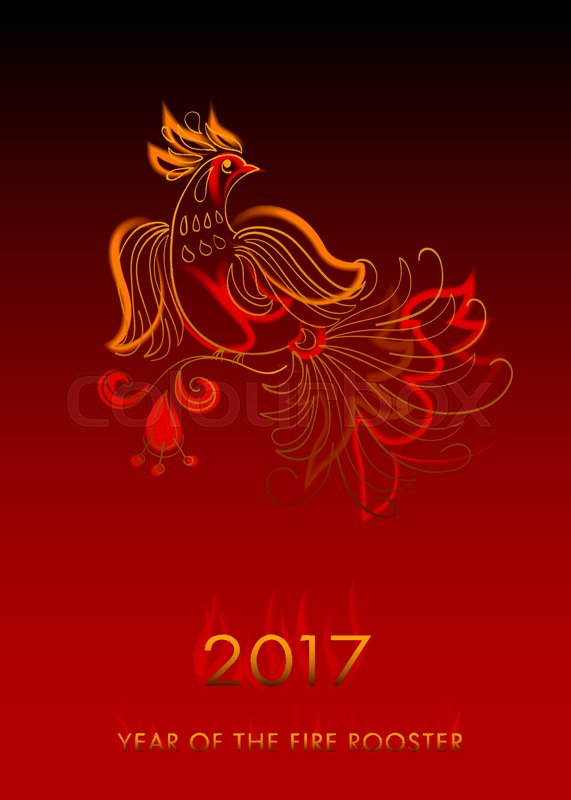 571x800 Fire Bird Chinese New Year Vector Stock Vector Colourbox
