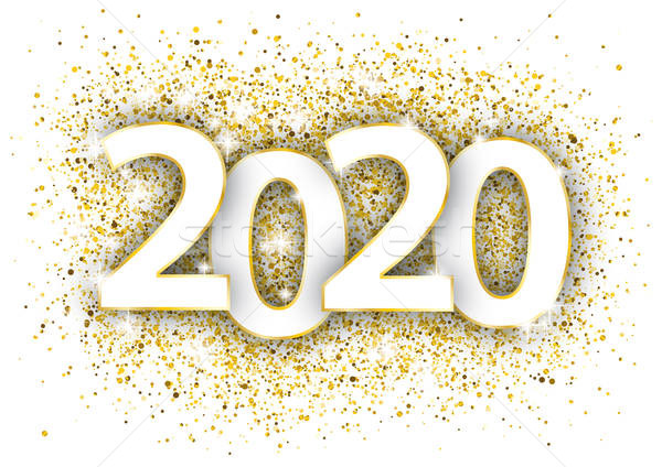 600x424 Golden New Year's Eve Vector Illustration