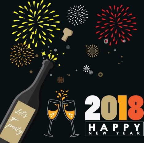 468x464 New Year Vectors Stock For Free Download