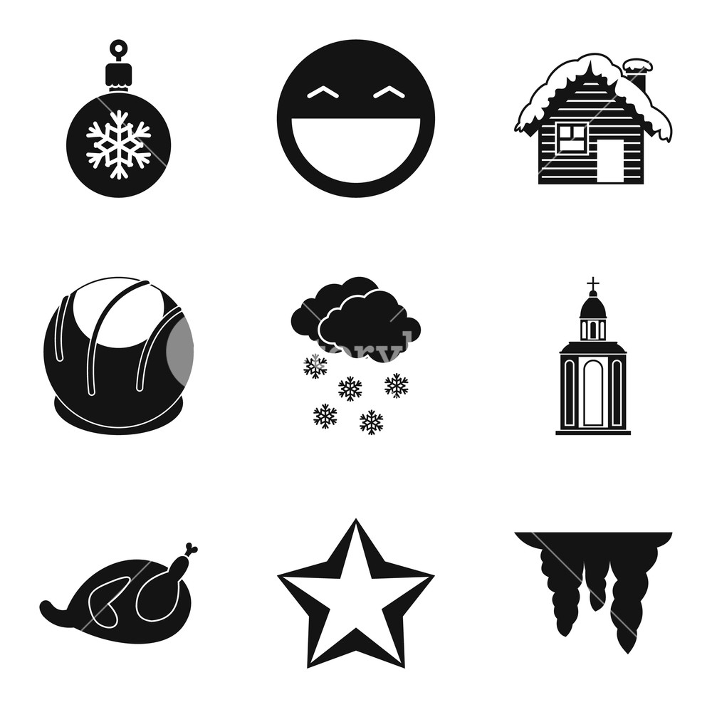 1000x1000 New Years Eve Icons Set Simple Set Of New Years Eve Vector