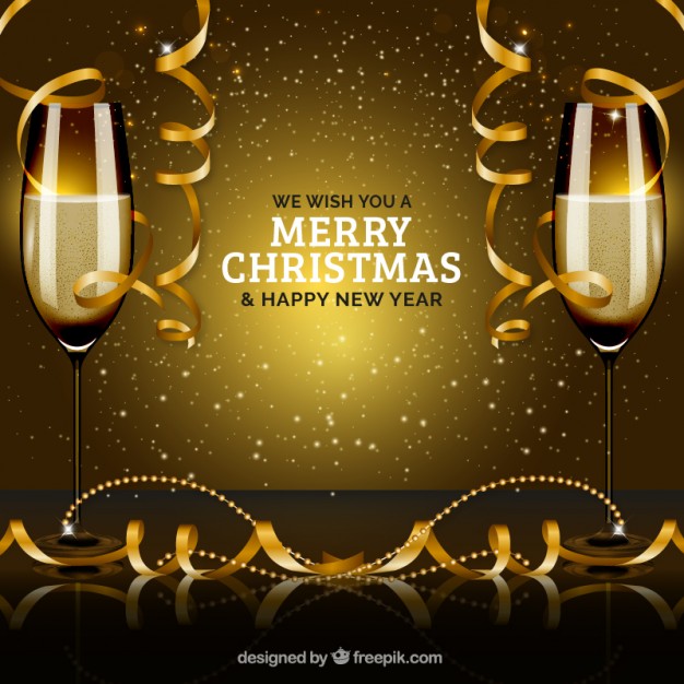 626x626 New Year Eve Party With Glasses Of Champagne Vector Free Download