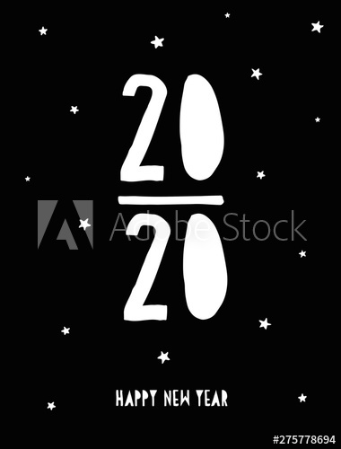 380x500 Funny Hand Drawn New Years Eve Vector Card White Infantile Style