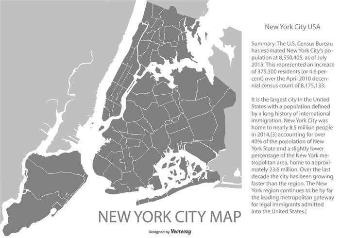 700x490 New York City Map Illustration