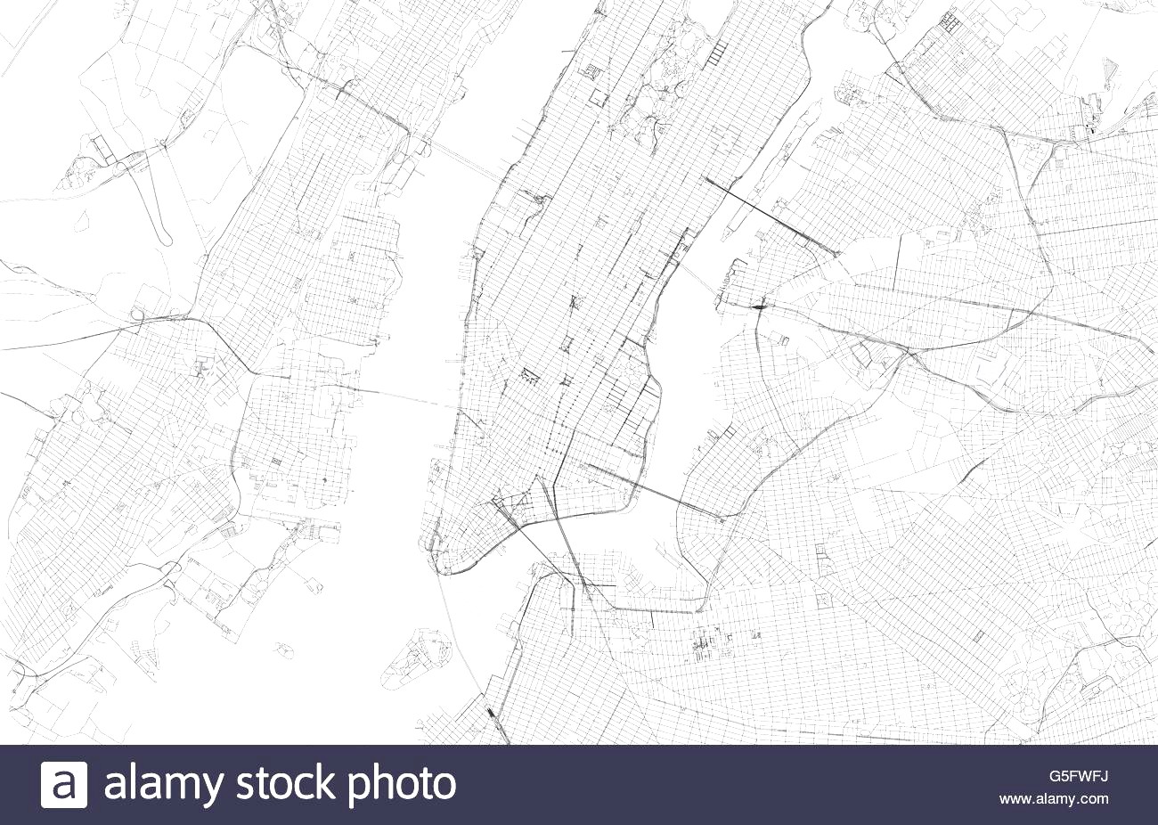 1300x926 New York City Map Vector Blue