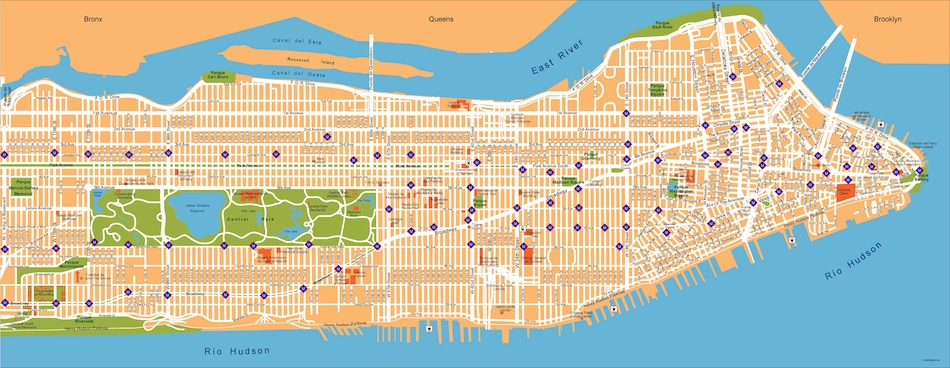 950x368 New York Vector Map Illustrator Vector City Maps Usa America