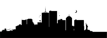 425x152 New York City Silhouette Vector Material