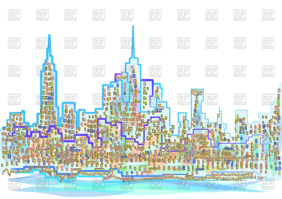 1200x849 Abstract New York City Silhouette Vector Image Of Travel Arkela