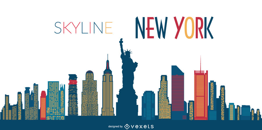 900x448 New York Skyline Illustration