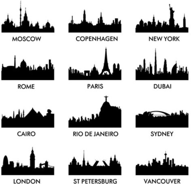 382x368 New York City Silhouette Free Vector Download