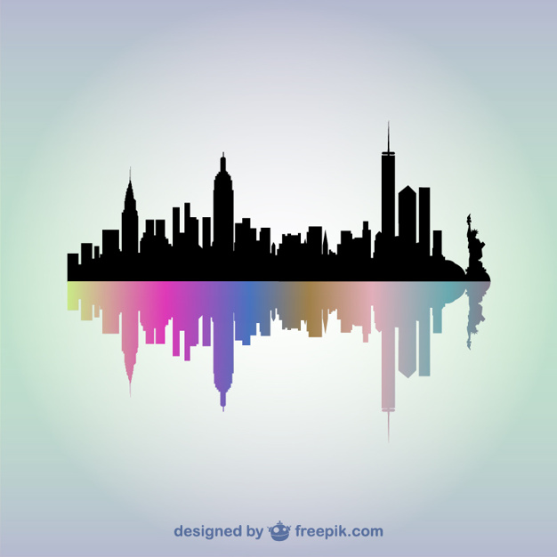 626x626 New York Skyline Vector Free Download