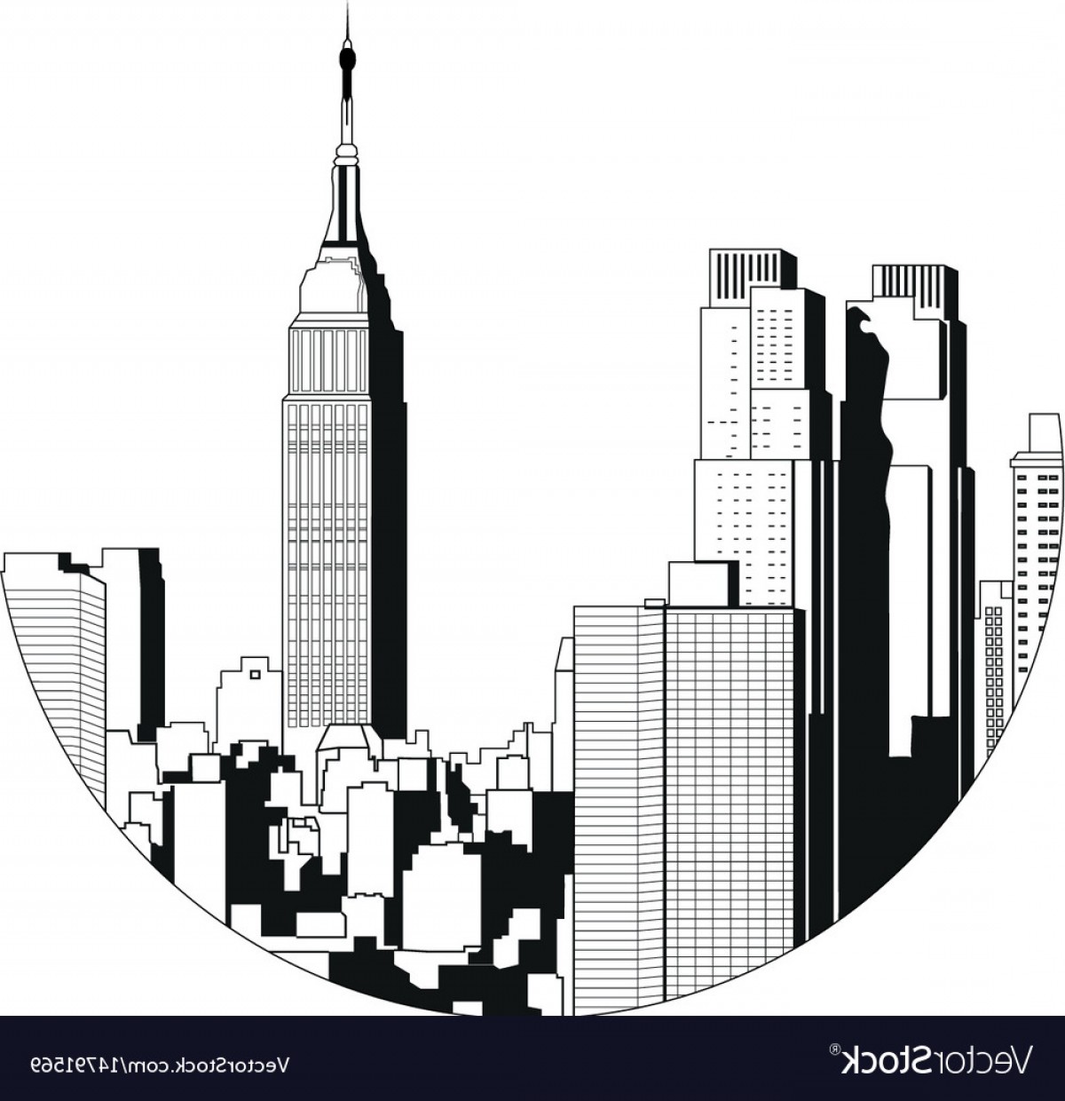 1200x1240 New York City View Empire State Building Vector Soidergi