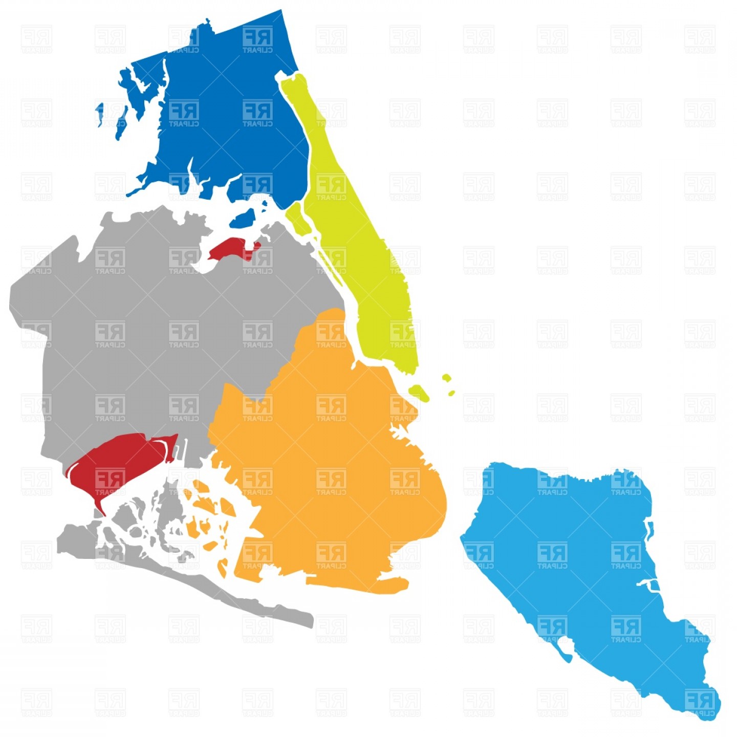 New York Boroughs Map Vector Clipart Geekchicpro 1440x1440 New York Boroughs Map Vector Clipart Geekchicpro