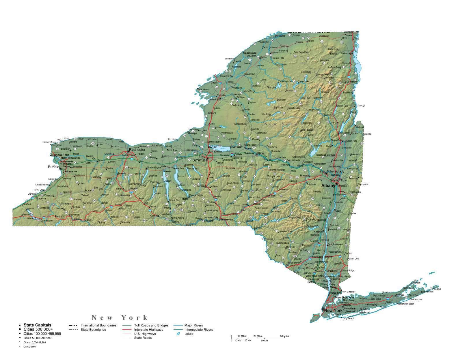 New York Illustrator Vector Map With Cities, Roads And Photoshop 1586x1231 New York Illustrator Vector Map With Cities, Roads And Photoshop