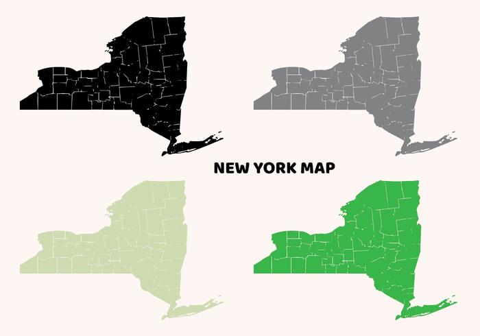 New York Map Free Vector Art 700x490 New York Map Free Vector Art