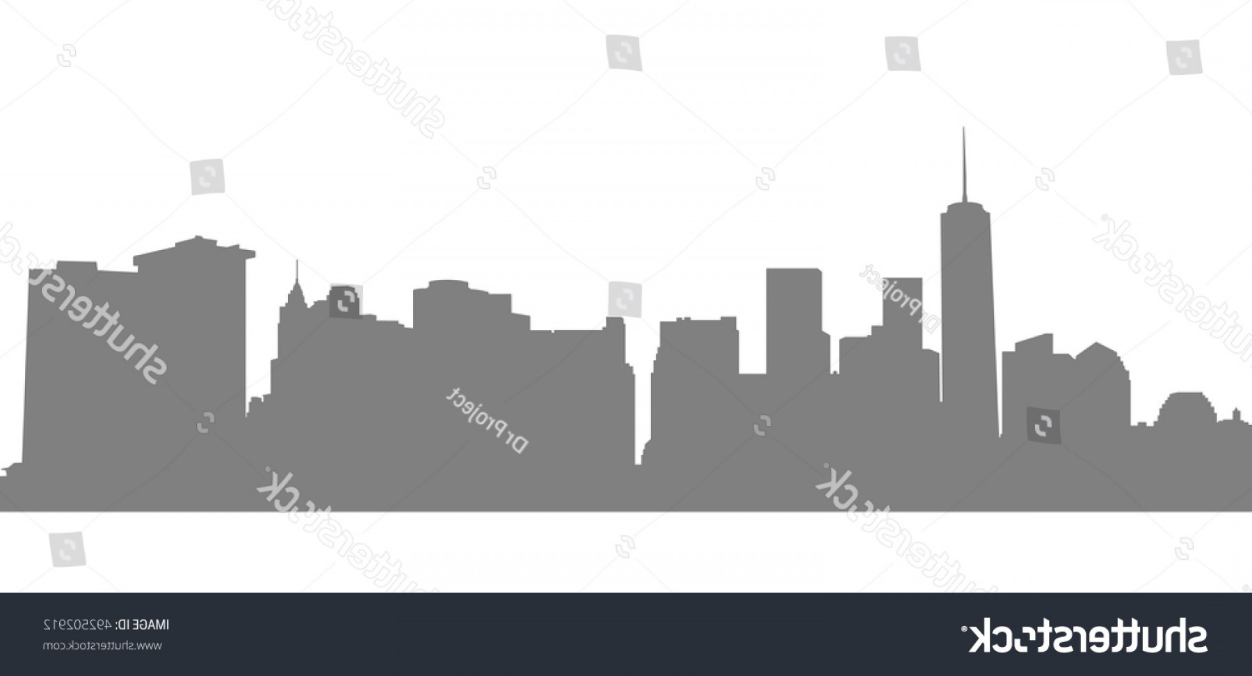 1800x973 New York Gray Silhouette Vector Nyc Soidergi