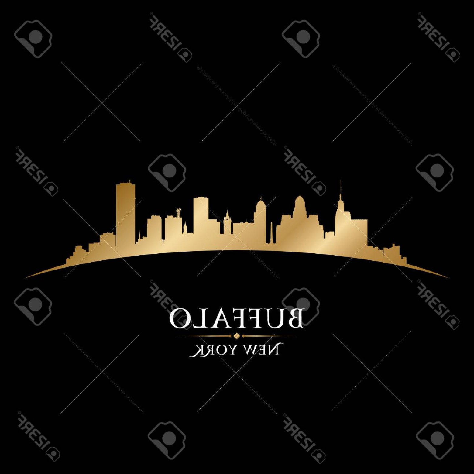 1560x1560 Photobuffalo New York City Skyline Silhouette Vector Illustration