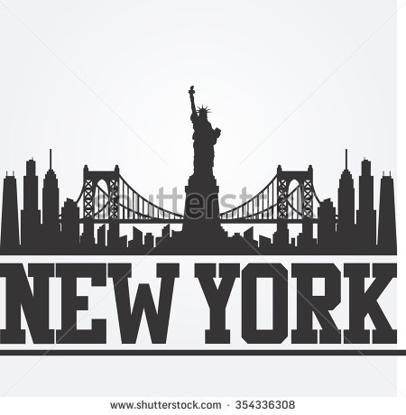 450x460 New York City Skyline Outline Desktop Backgrounds