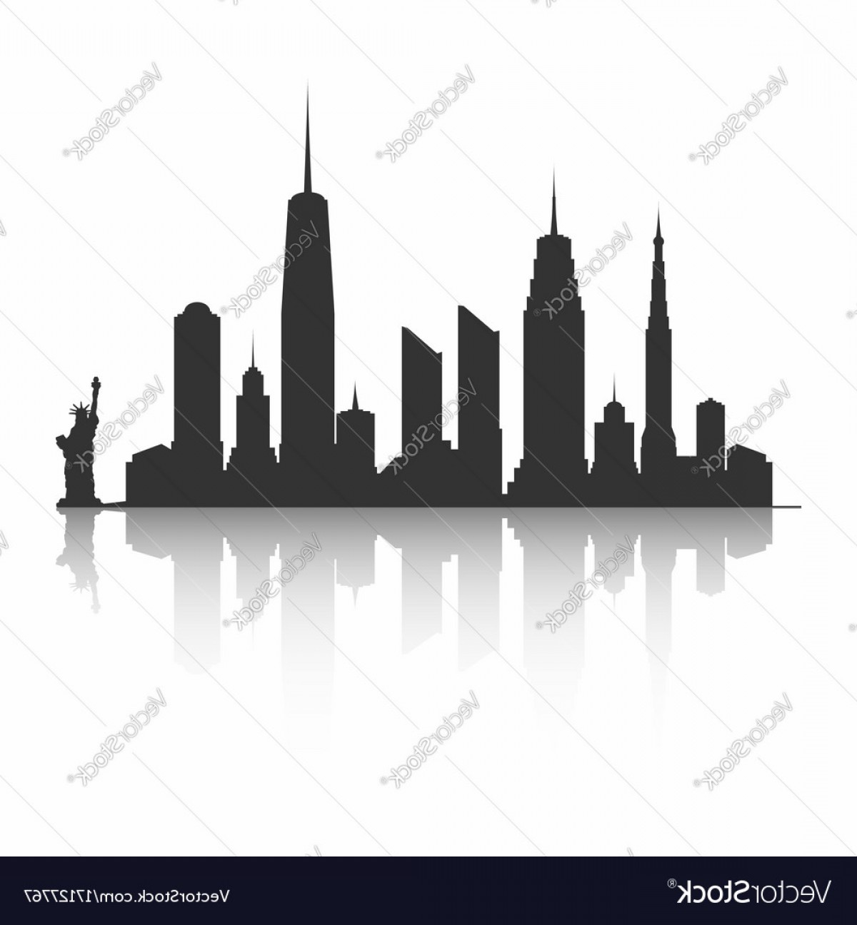 1200x1296 New York City Skyline Silhouette Skyscrapers And Vector Soidergi
