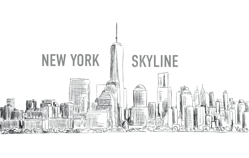 1023x648 New York Silhouette Drawing