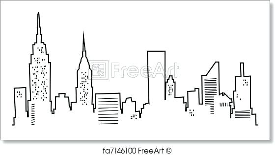 560x317 New York Skyline Outline