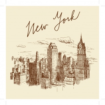 368x368 New York City Silhouette Free Vector Download