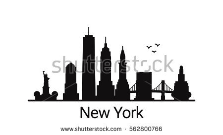 450x272 Simple New York Skyline Silhouette