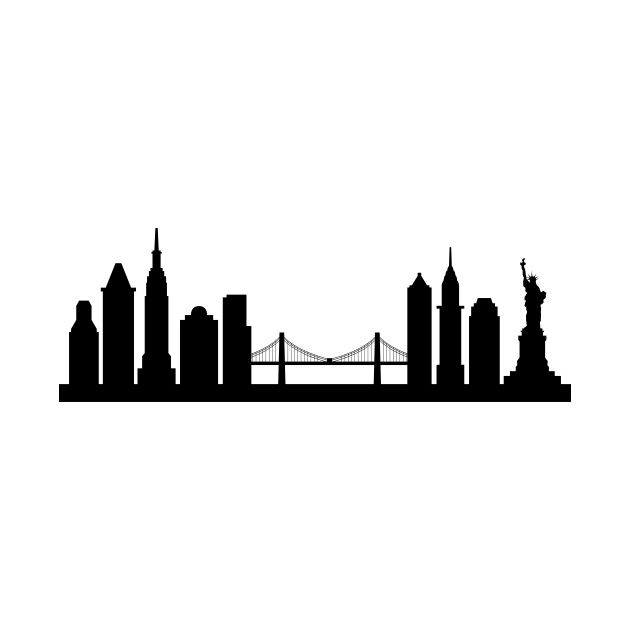 New York Skyline Outline Vector at Vectorified.com | Collection of New ...