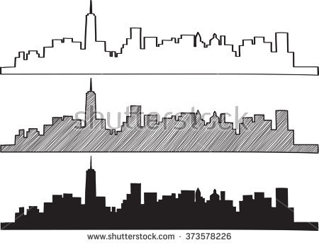 450x346 Manhattan Skyline Silhouette Desktop Backgrounds