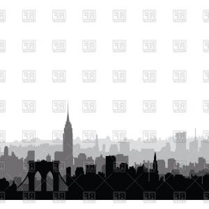 300x300 New York City Skyline Silhouette Design Template Vector Cqrecords