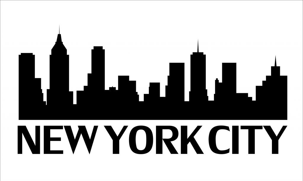 1024x614 New York City Skyline Silhouette Simple