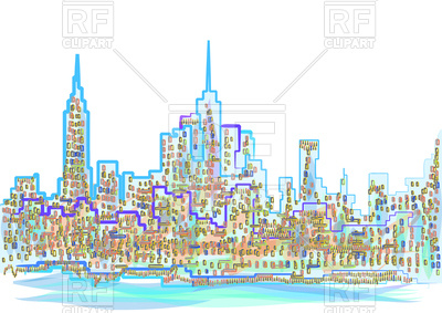 400x283 Abstract New York City Silhouette Vector Image Of Travel Arkela