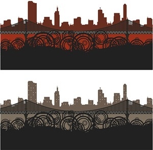 300x294 New York City Silhouette Free Vector Download