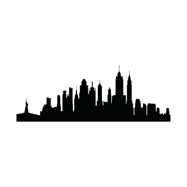 New York Skyline Silhouette Vector at Vectorified.com | Collection of ...