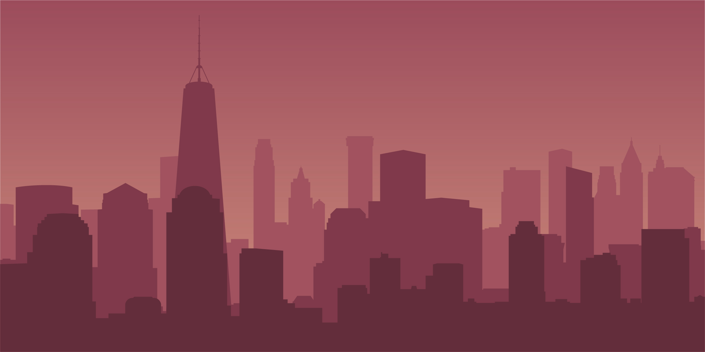 New York City Skyline Vector Free Download 2401x1201 New York City Skyline Vector Free Download