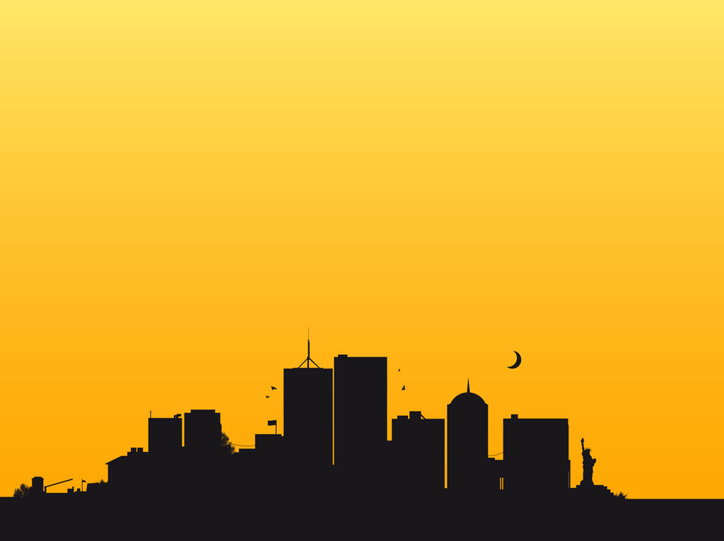 1024x765 New York Skyline Vector Art Graphics