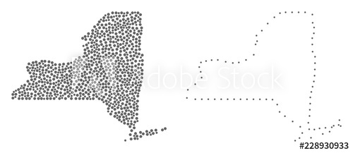 New York State Map Vector