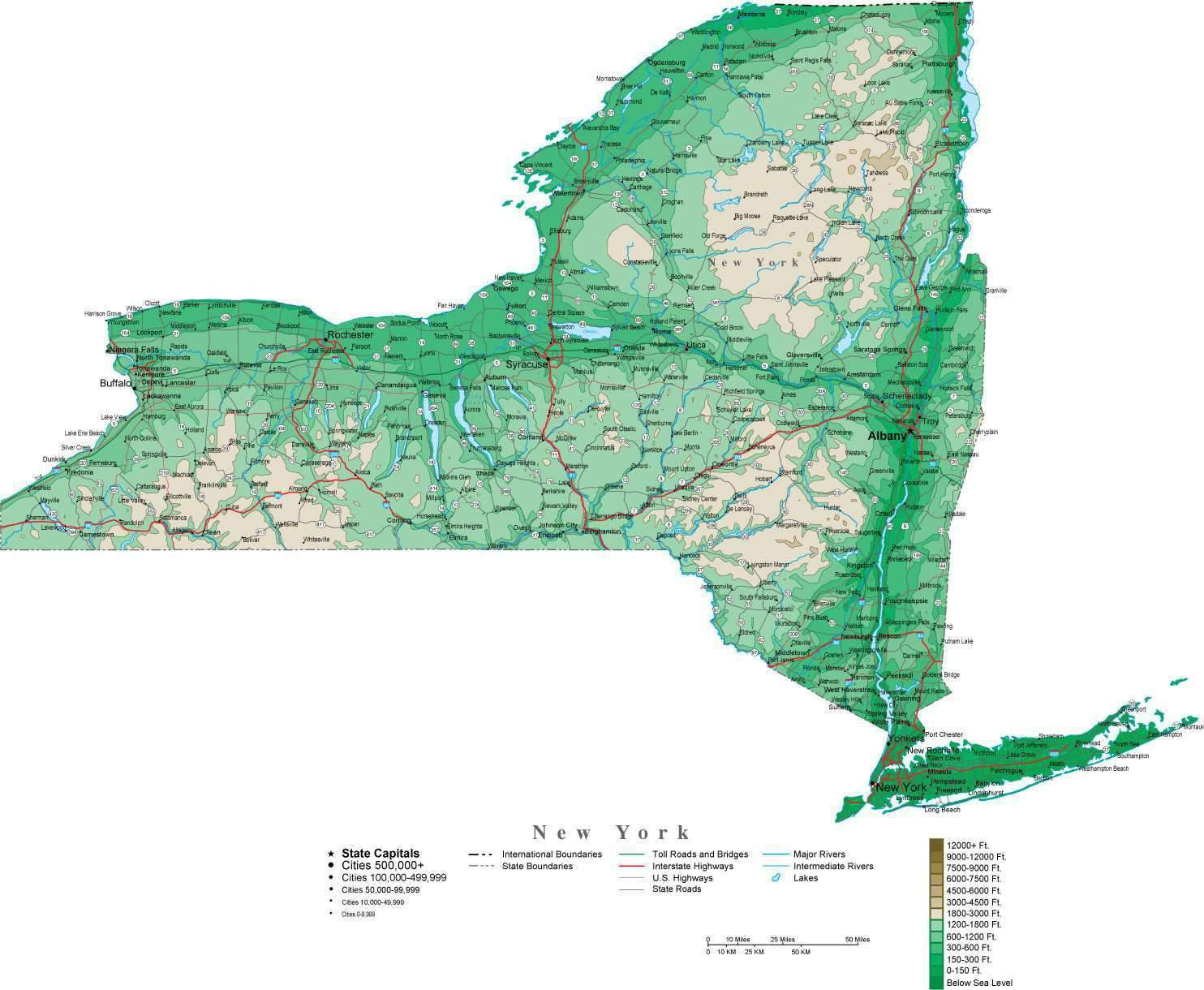 1484x1220 New York Contour Map In Adobe Illustrator Digital Vector Format