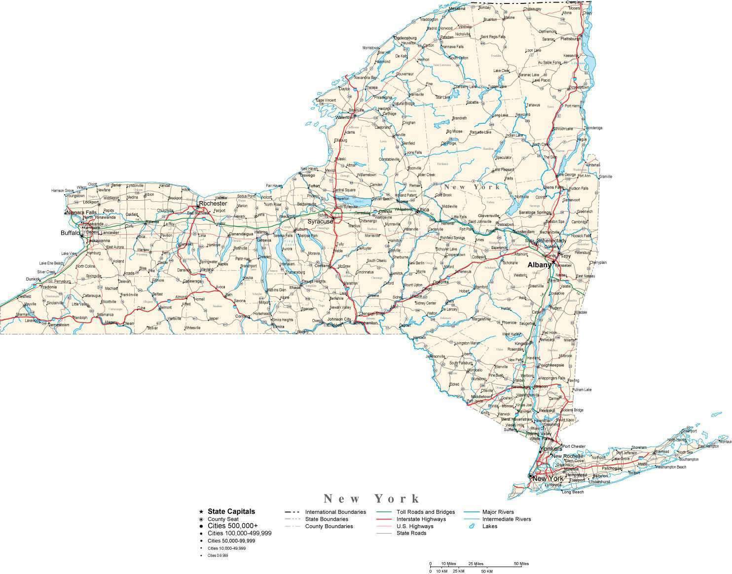 New York State Map Vector at Vectorified.com | Collection ...