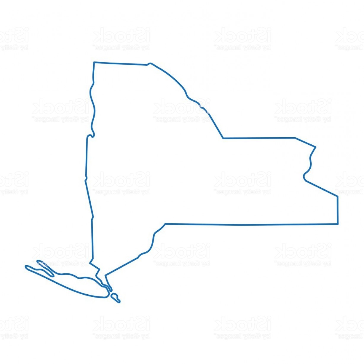 New York State Outline Vector At Collection Of New