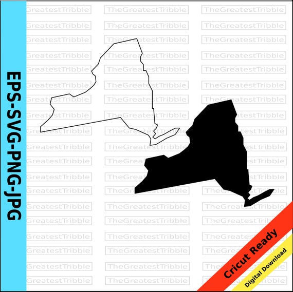 New York State Map Png Vector Graphic Clip Art New Etsy 570x569 New York State Map Png Vector Graphic Clip Art New Etsy